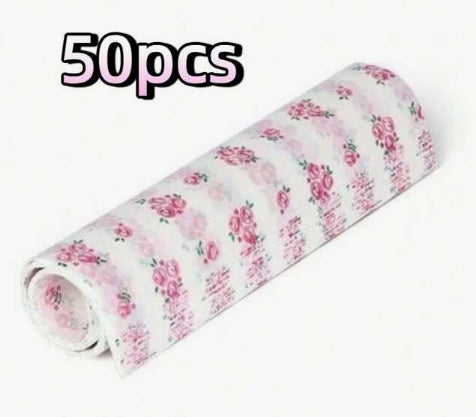 50PC Wax Paper Cookie Box Liners - Assorted Designs