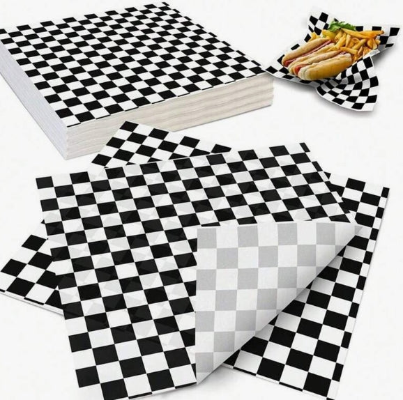 50PC Wax Paper Cookie Box Liners - Assorted Designs