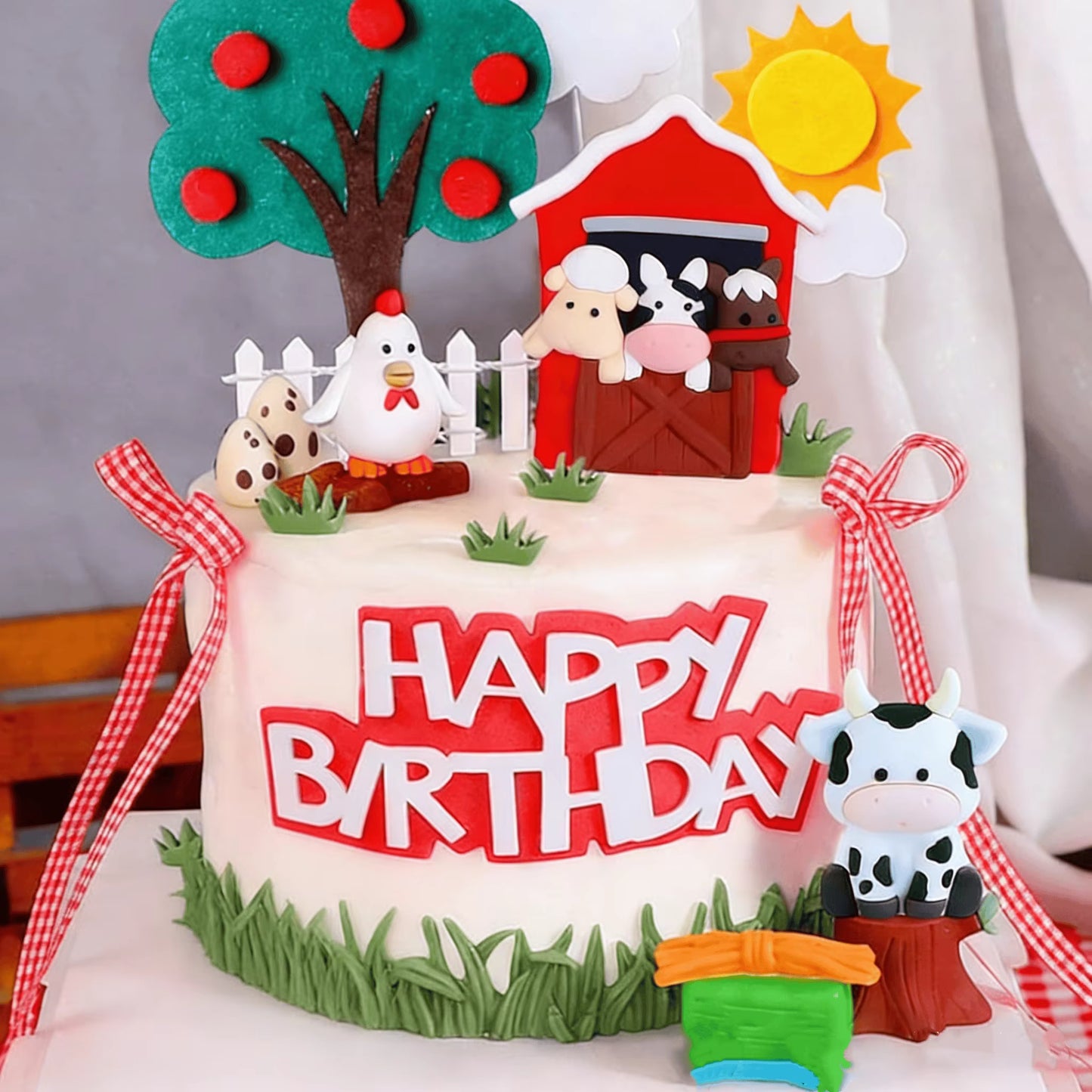 9Pc Farm Animal Cake Decorating Kit