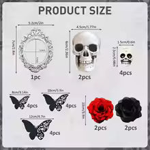 29pc Spooky Skull Cake Decorating Kit V2