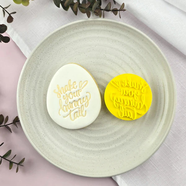 Custom Cookie Cutters Embosser - Shake your bunny tail.