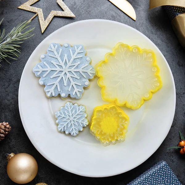 Custom Cookie Cutters - Snowflake Cutter and Debosser Set.