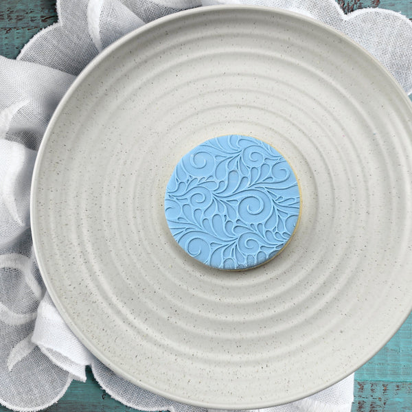 Custom Cookie Cutters - Swirls Pattern Plate.