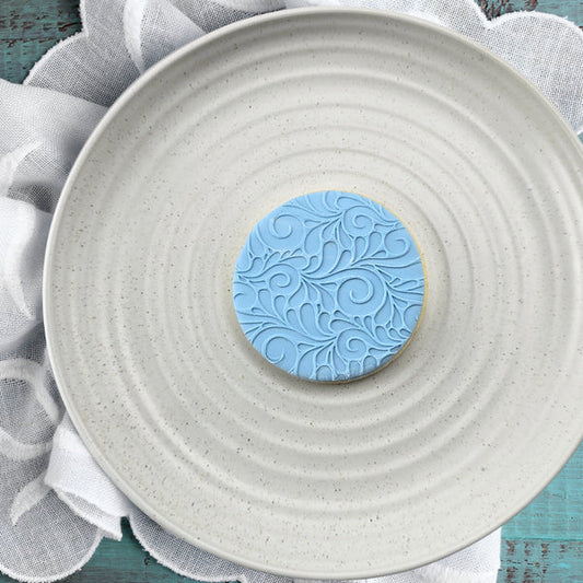 Custom Cookie Cutters - Swirls Pattern Plate.