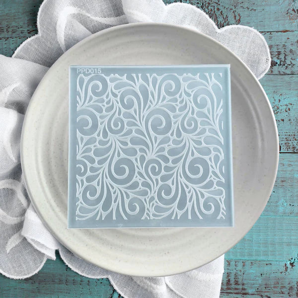 Custom Cookie Cutters - Swirls Pattern Plate.