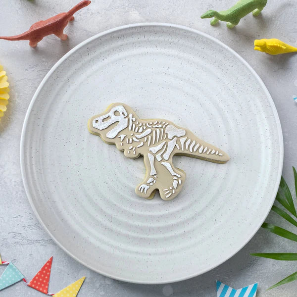 Custom Cookie Cutters - TRex Fossil Bones Debosser & Cutter