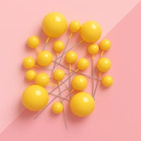Iconic - Yellow Gloss - Ball Toppers - 20PCS
