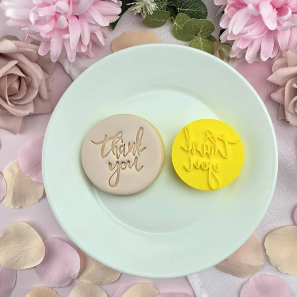 Custom Cookie Cutters Embosser - Thank You V2
