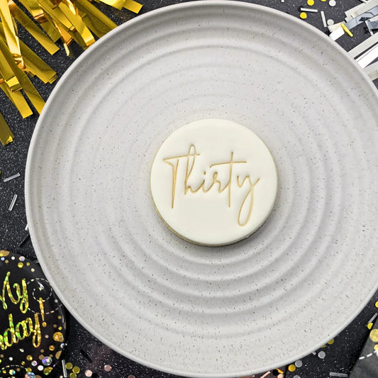 Custom Cookie Cutters Embosser - Thirty.