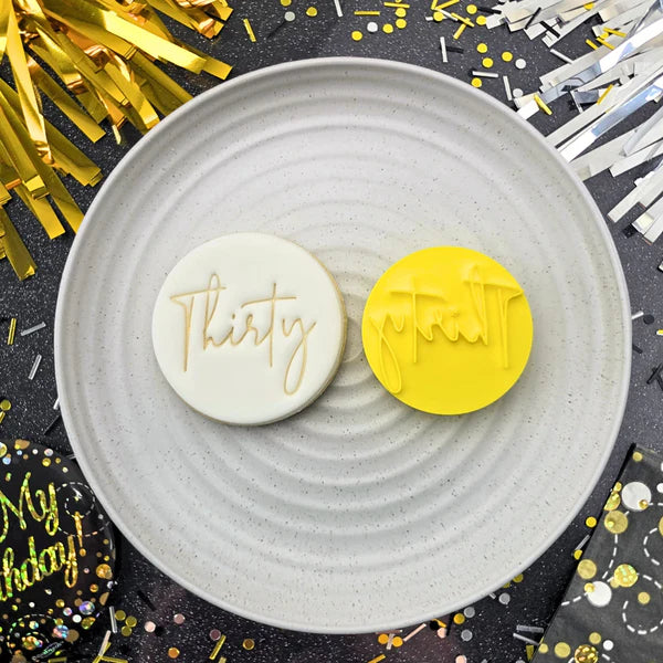 Custom Cookie Cutters Embosser - Thirty.