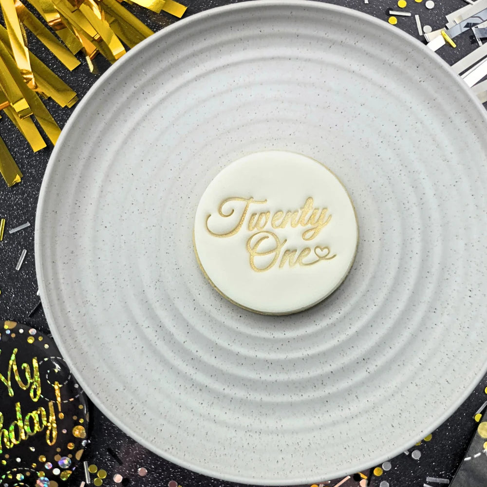 Custom Cookie Cutters Embosser - Twenty One.