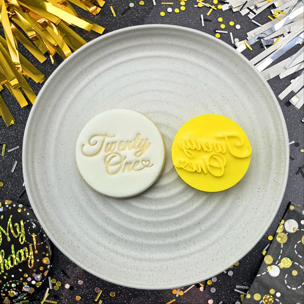 Custom Cookie Cutters Embosser - Twenty One.