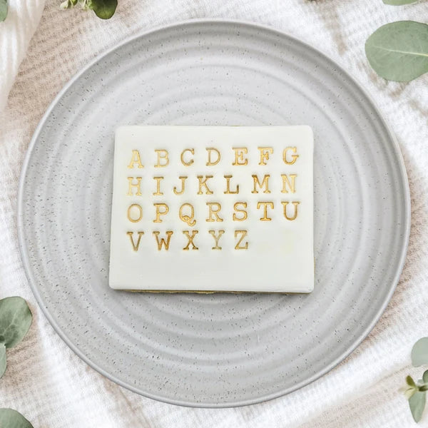 Custom Cookie Cutters - Typewriter Letter Stamps - Lowercase Only.