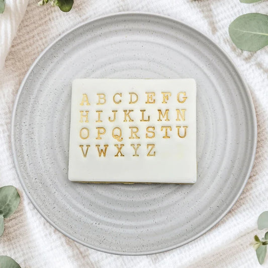 Custom Cookie Cutters - Typewriter Letter Stamps - Lowercase Only.
