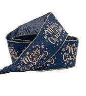 Xmas Ribbon - Navy