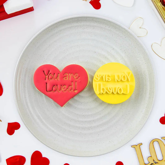 Custom Cookie Cutters Embosser - You are Loved.