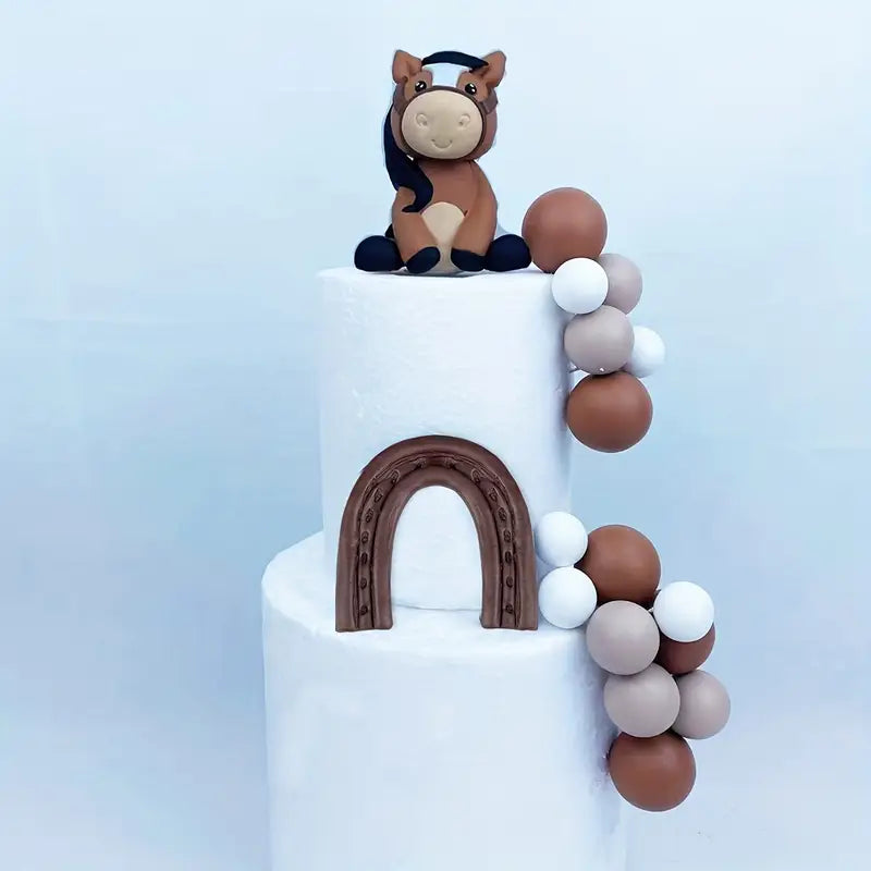 17pc Horse Cake Decorating Kit - Brown