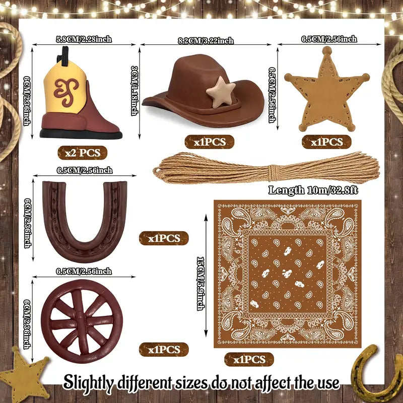 8PC Cowboy Cake Decorating Kit