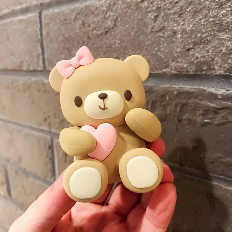 Bear Figurine Heart and Bow