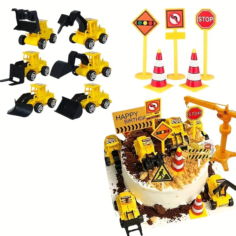 15pc Construction Cake Decoration Set
