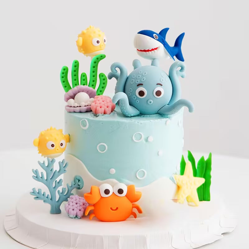 9Pc Under the Sea Cake Decorating Kit