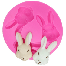 Silicone Mould - Rabbit Faces - S692