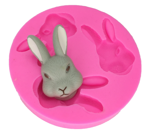 Silicone Mould - Rabbit Faces - S692