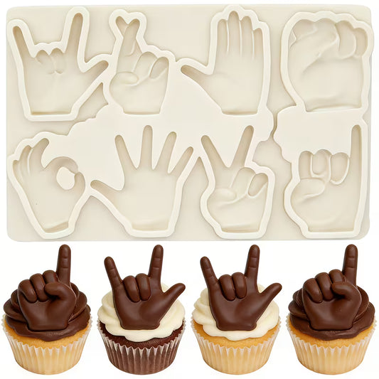 Silicone Mould - Fun Hand Gesture - S492