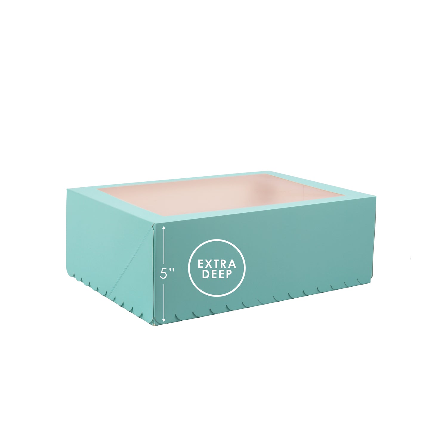 Papyrus - Scalloped Tall 12 Hole Cupcake Box - Pastel Blue