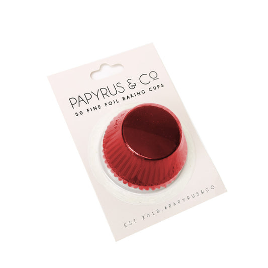 Papyrus and Co 50PK Foil Baking Cups - Red Medium 44mm