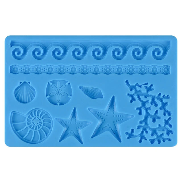 Silicone Mould - Coral/Starfish/Star/Ocean - S302