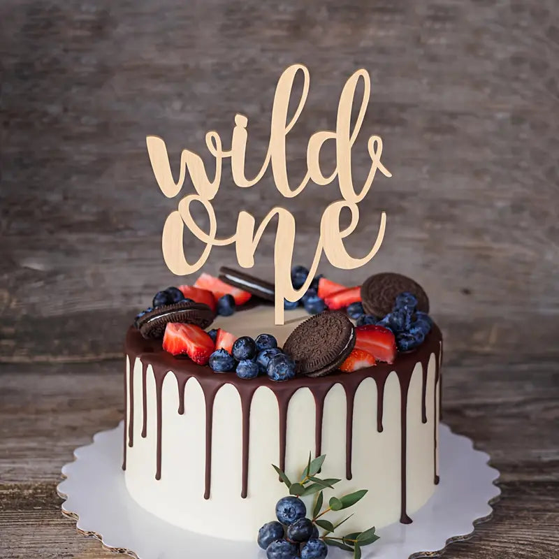 Wild One Topper - Wooden.