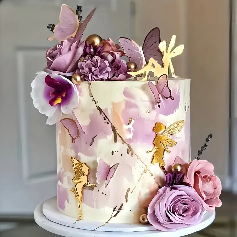 5PC Whimsical Fairy Acrylic Topper