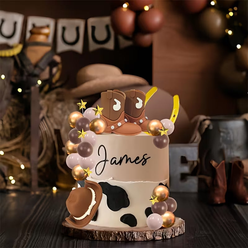 24PC Brown Cowboy Decorating Kit