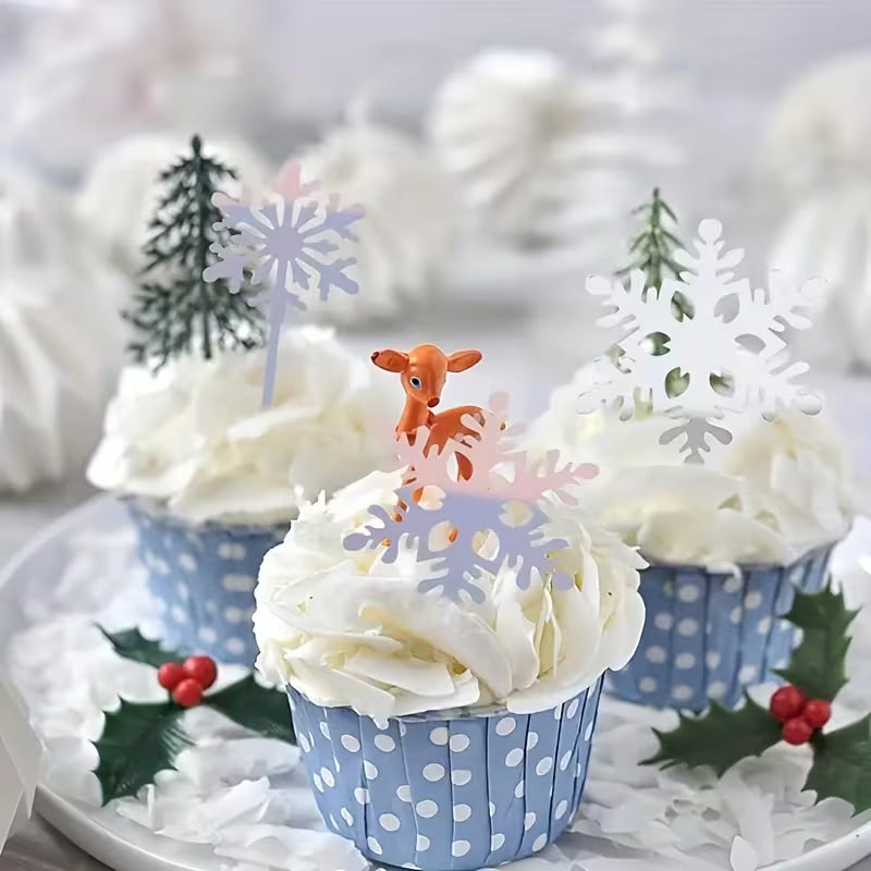 8PC Snowflake Topper and Fropper Cake Decorating Set