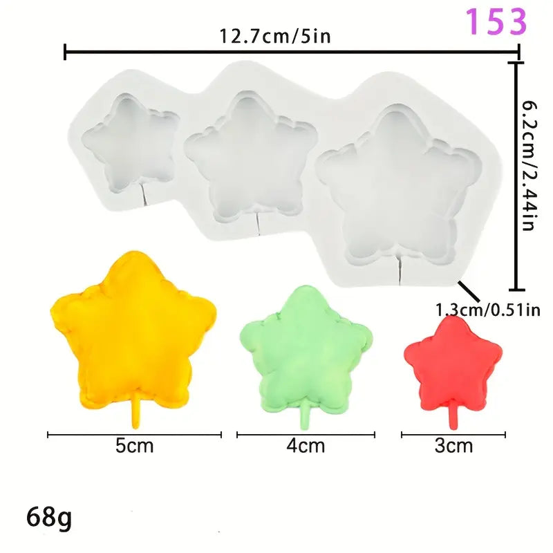 Silicone Mould - Balloon Set Stars S597