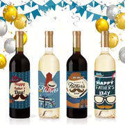 Father's Day Wine Bottle Stickers - Assorted