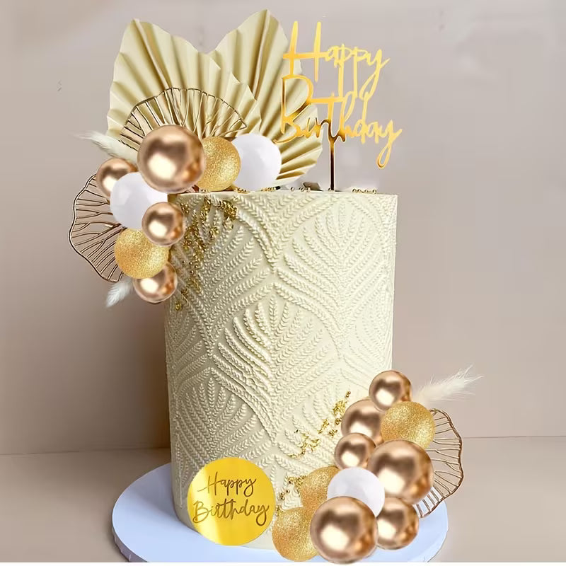 30pc white & Gold Ball Bohemian Style Decorating Kit