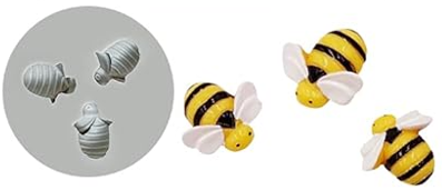 Silicone Mould - 3PC Mini Bee - S272