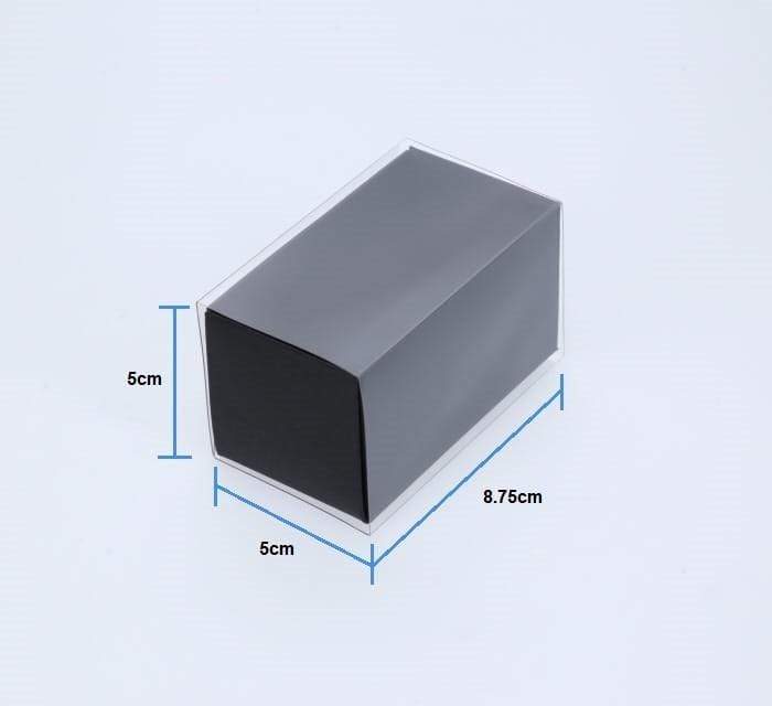 3 Macaron Box - with slide cover and clear window - Black