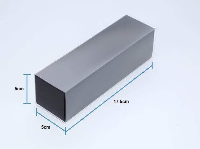 6 Macaron Box - with slide cover and clear window - Black