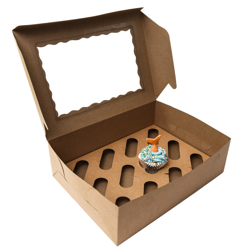 Brown Cupcake Boxes - Assorted Sizes