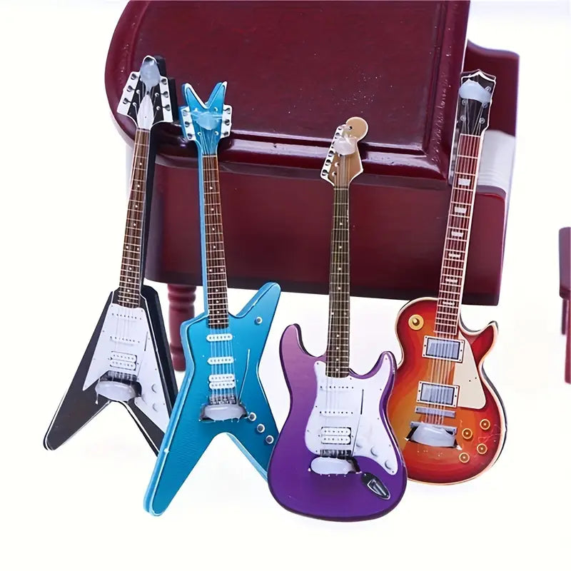 Assorted Mini Guitar Cake Decorating