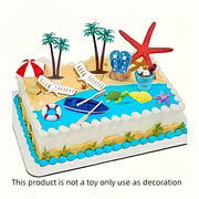 15Pc Tropical Beach Theme Decorating Kit