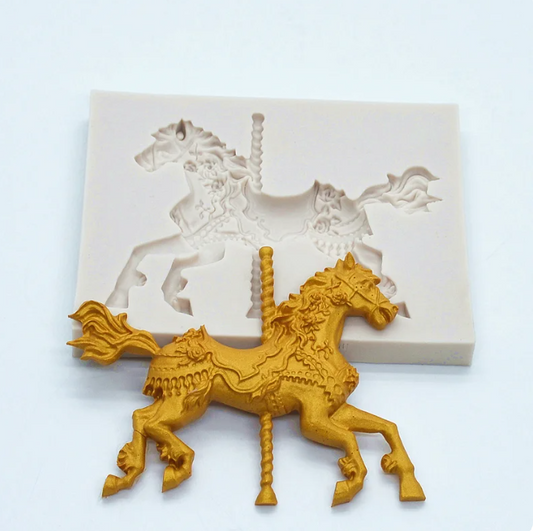 Silicone Mould - Carousel Horse - S189.