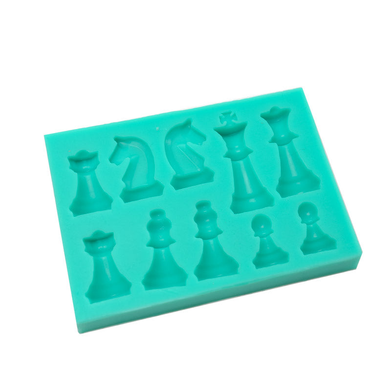 Silicone Mould - 10PC Chess Pieces - S584