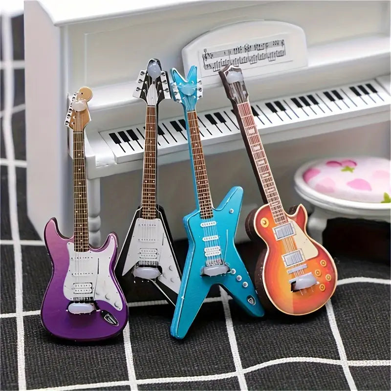 Assorted Mini Guitar Cake Decorating