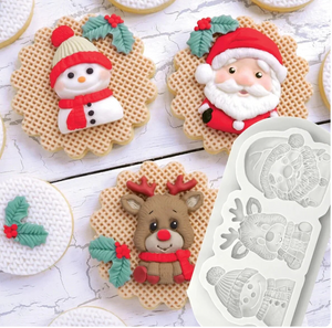 Silicone Mould - Snowman/Reindeer/Santa - S752