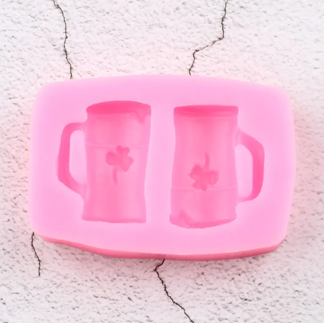 Silicone Mould -  Beer Mug With Clover - S583