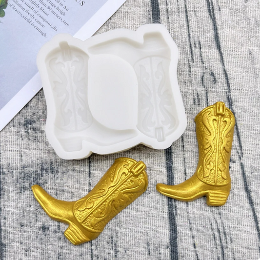Silicone Mould - 2PC Cowboy Boot - S553